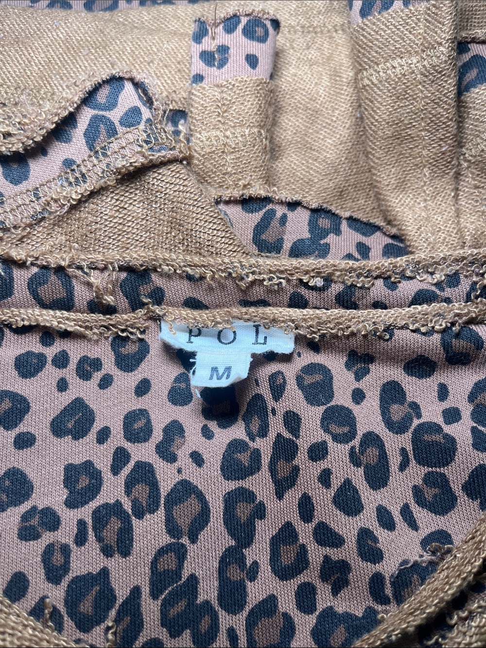 POL Leopard-Print Shirt in Brown and Black